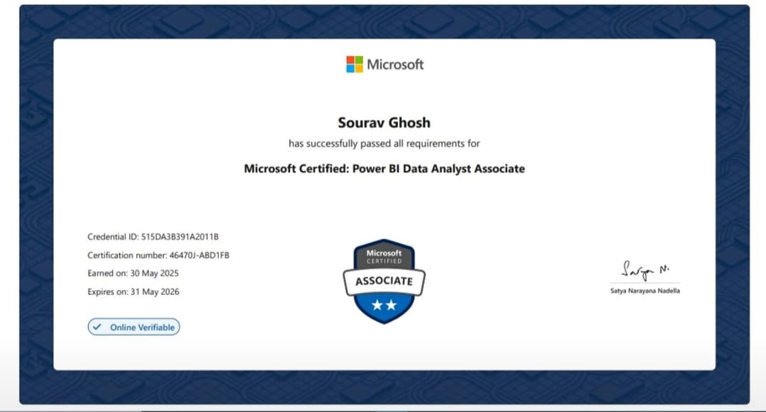 Certification Micosoft Power BI