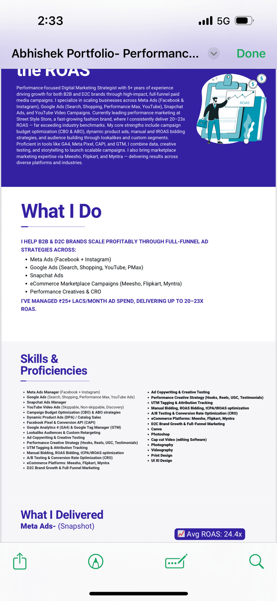 ROAS-Driven Marketing Portfolio