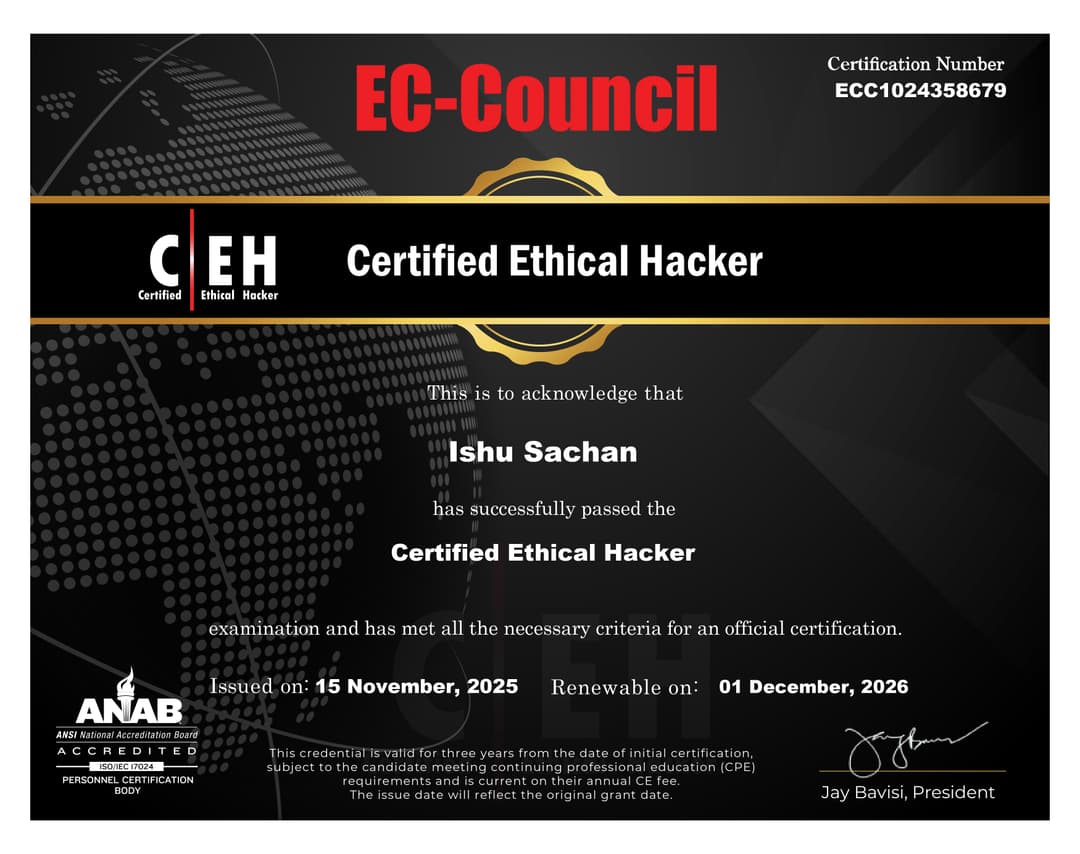 Certification Ec-council Certified Ethical Hacker V13