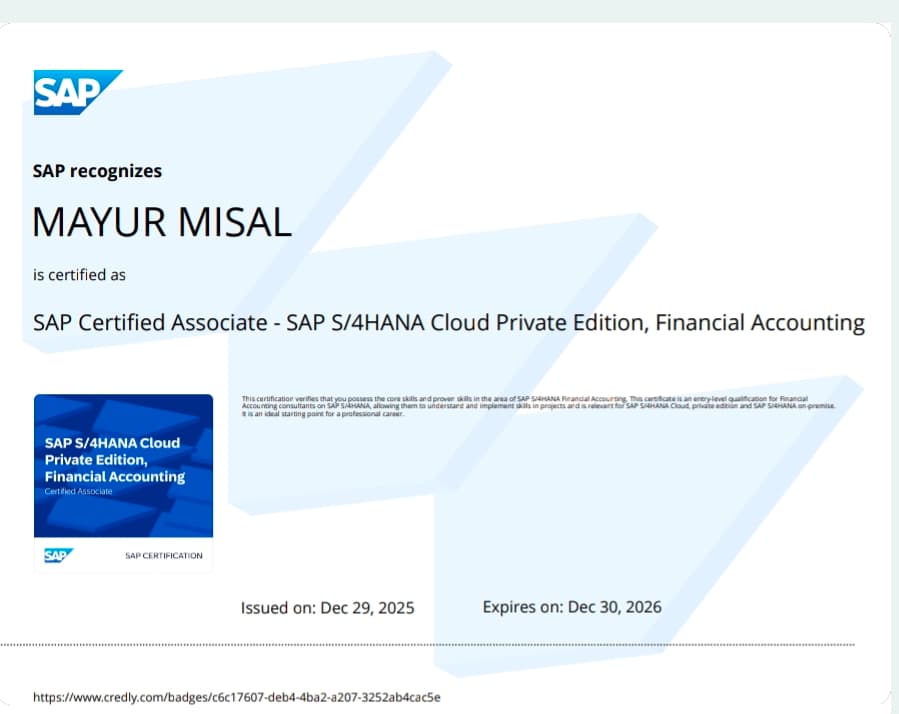 Certification SAP Sap FICO