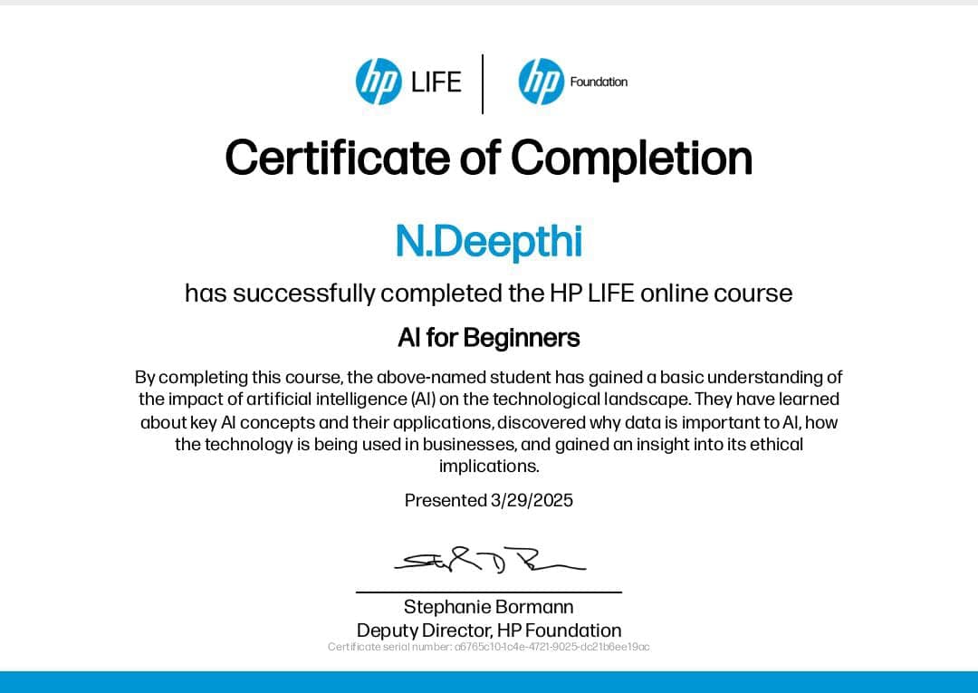 Certification Hp AI For Everyone