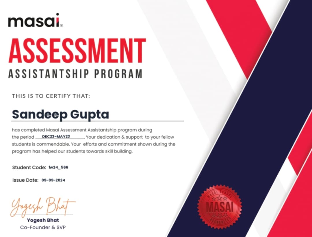 Certification Masai School Virtual Teacher